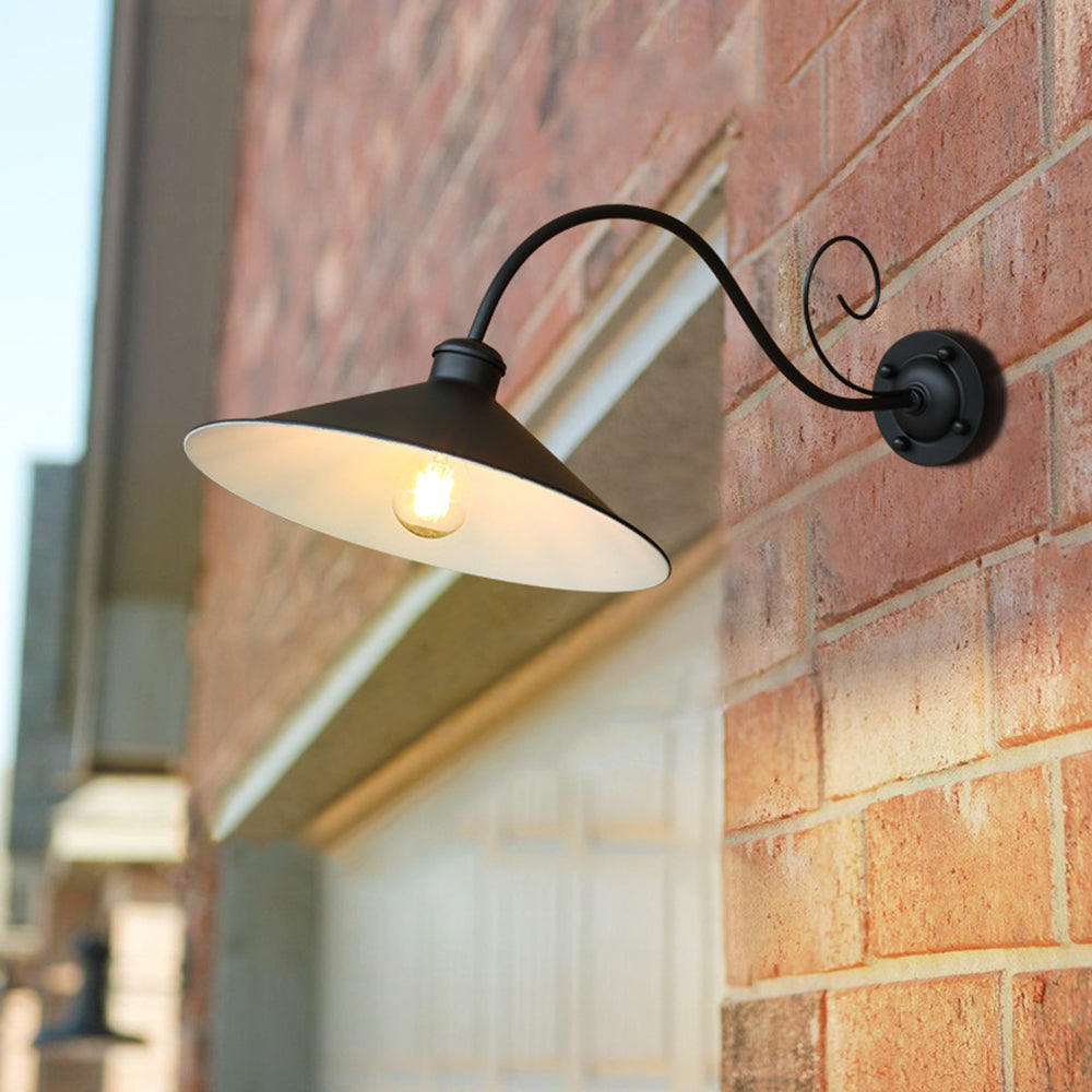 Silva Industrie LED Wandleuchte Lang Arm, Innenhof/Terrasse, 2 Farben, Metall