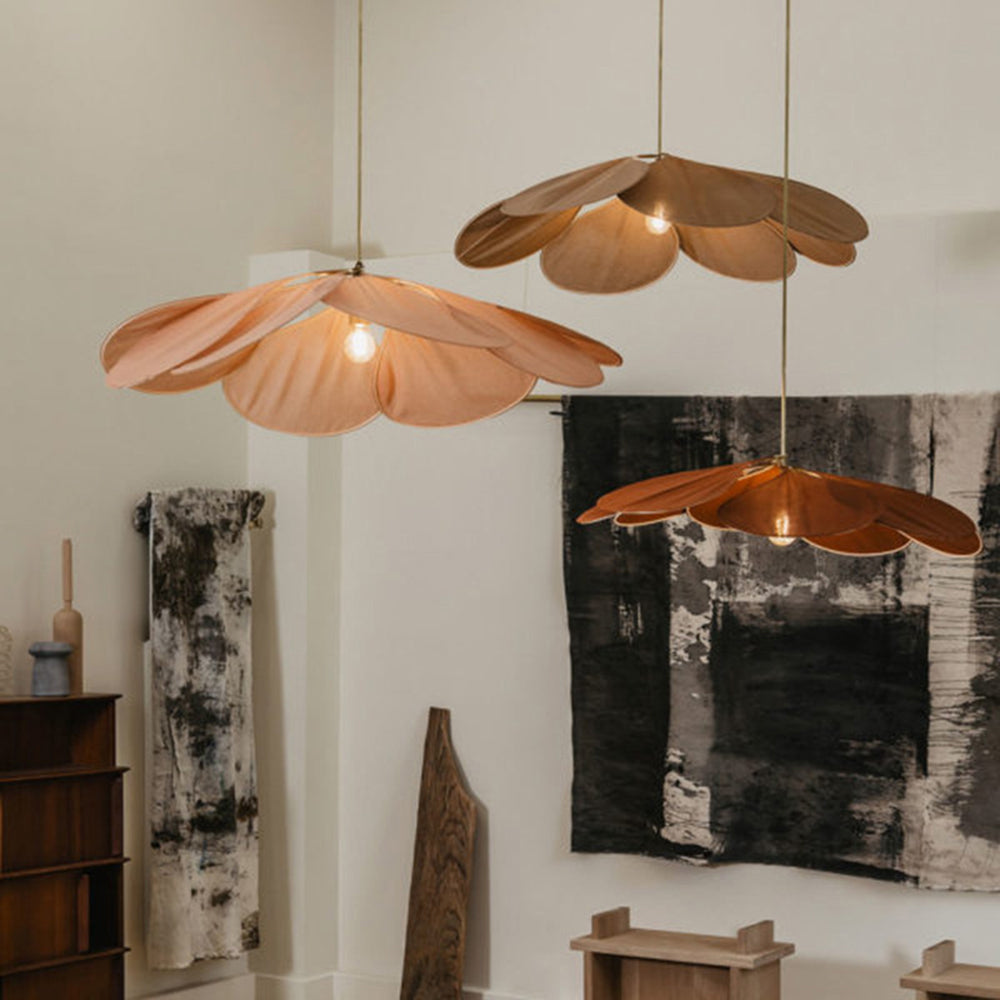 Ritta LED Pendelleuchte Modern Fanja Wohnzimmer Schlafzimmer, 2 Farben, Metall Stoff
