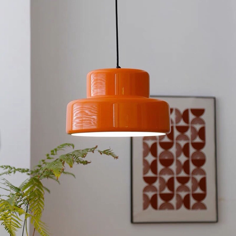 Arisha Vintage Pendelleuchte Orange Metall Esszimmer