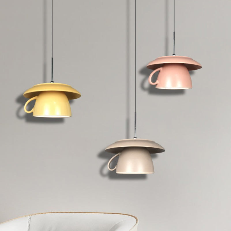 Valentina Pop Art Cup Keramik LED Pendelleuchte Arbeitszimmer Schlafzimmer