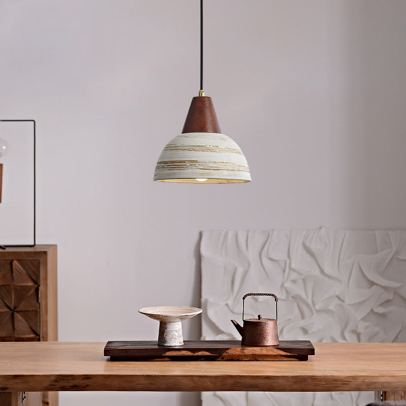 Muto Nordic LED Pendelleuchte Metall/Keramik/Holz Schlafzimmer