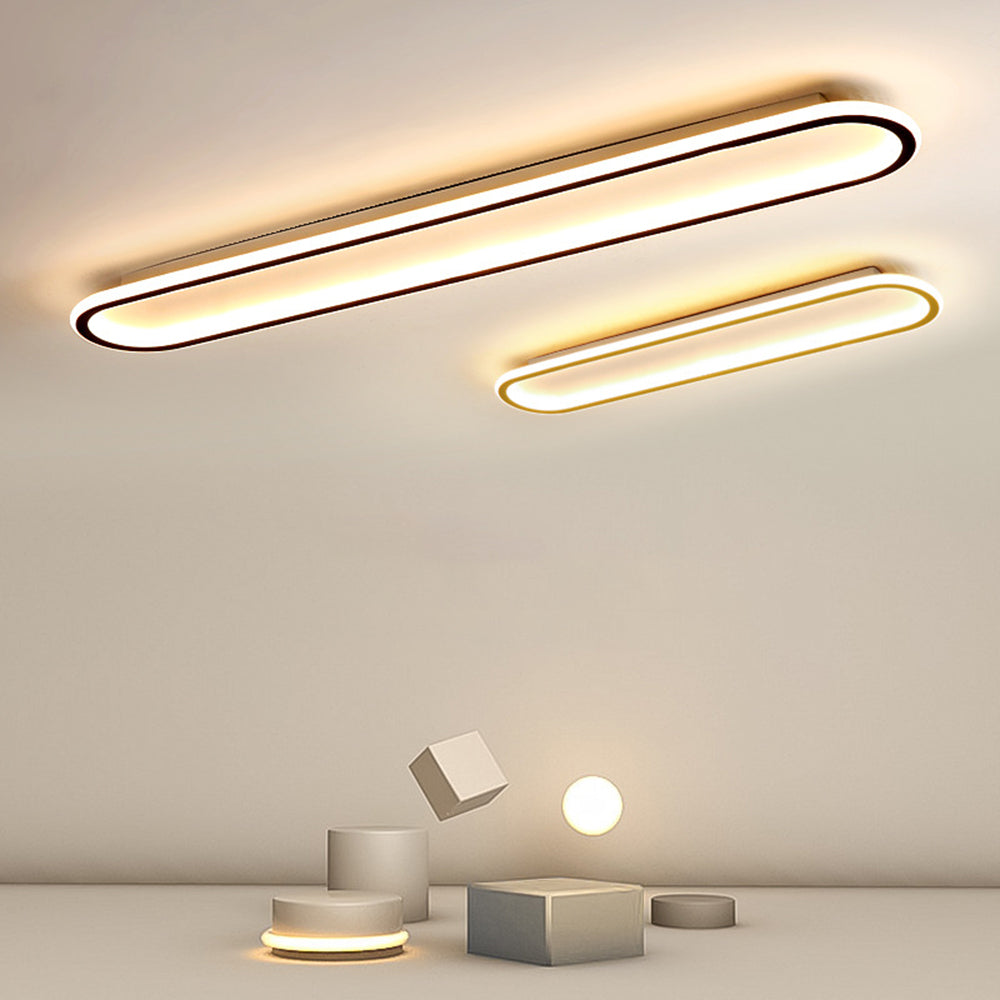 Arisha Deckenleuchte Rechteckig Schwarz/Gold Schlaf/Wohnzimmer