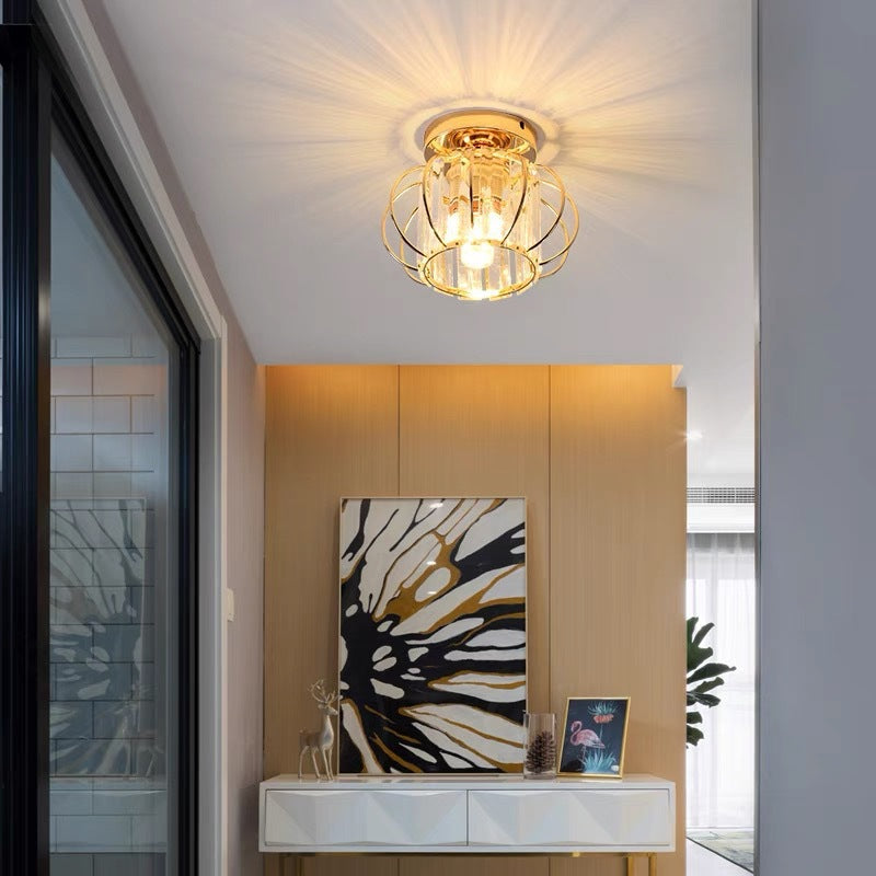 Arisha Modern Deckenleuchte Schwarz Gold Glas Schlafzimmer