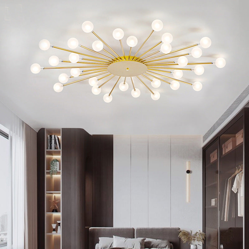 Arisha Nordic LED Deckenleuchte Gold/Schwarz Metall Wohnzimmer