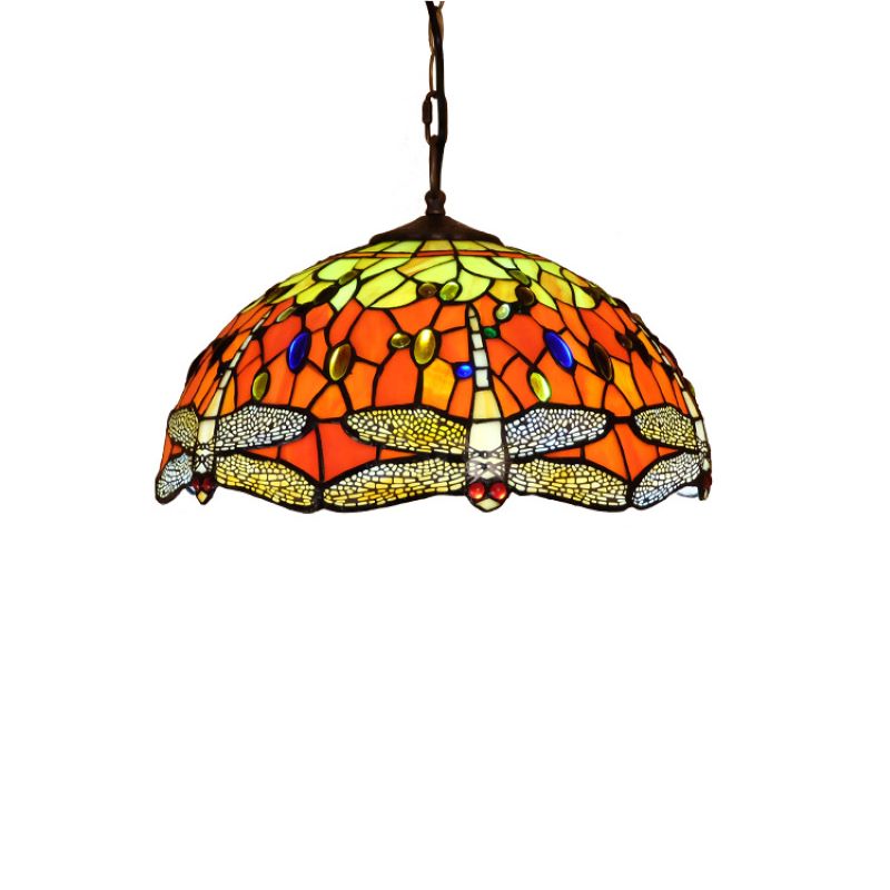 Arisha Vintage Art LED Pendelleuchte Farbig Glas Wohnzimmer