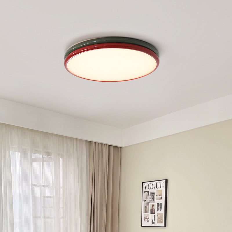 Arisha Modern LED Deckenleuchte Rot Metall Schlaf Ess Wohnzimmer