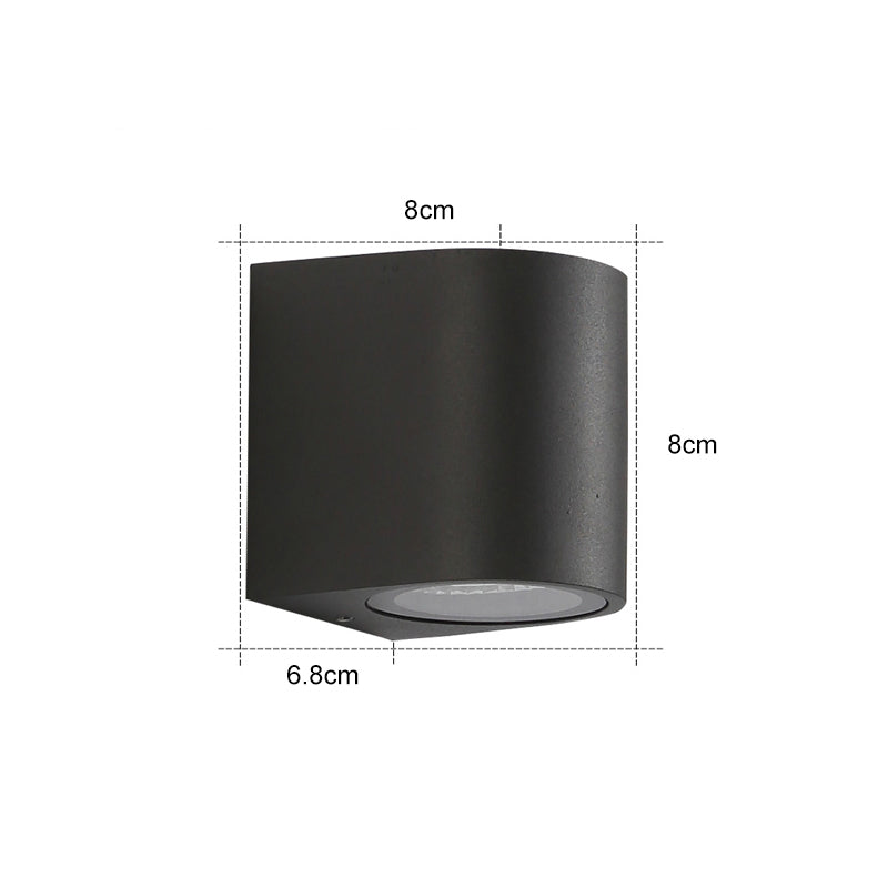 Ray Modern Rechteckige LED Außenwandleuchte Metall Glas Flur Garden