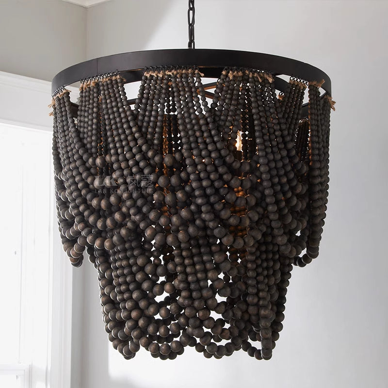 Silva Boho LED Pendelleuchten Schwarz/Rost/Weiß Holz/Metall Wohnzimmer/Schlafzimmer