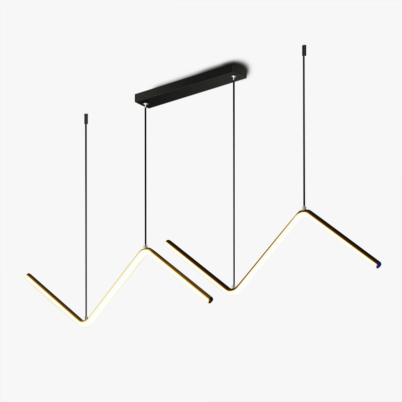 Arisha Modern LED Pendelleuchte Dimmbar Linear Gold/Schwarz Esszimmer