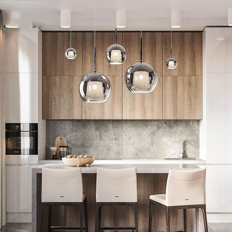 Valentina Modern Sphere LED Pendelleuchte Glas Esszimmer Bar