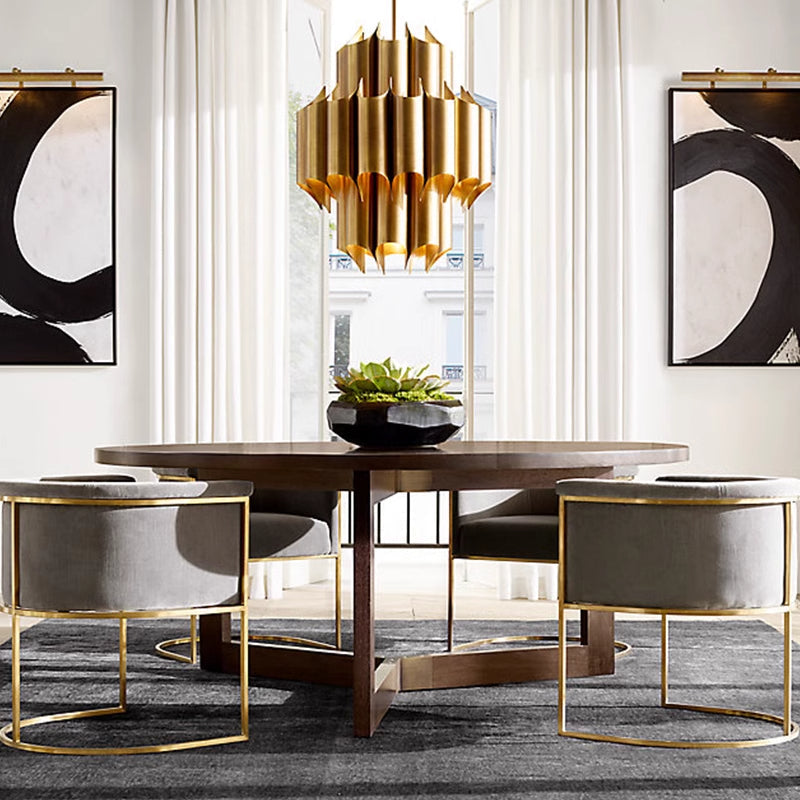 Arisha Modern LED Pendelleuchte Gold Ess/Schlaf/Wohnzimmer Metall