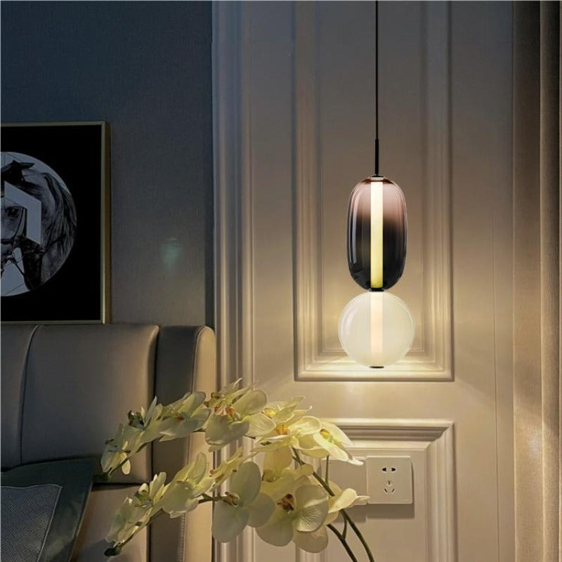 Syro Pendelleuchte mit kandiertem Glas