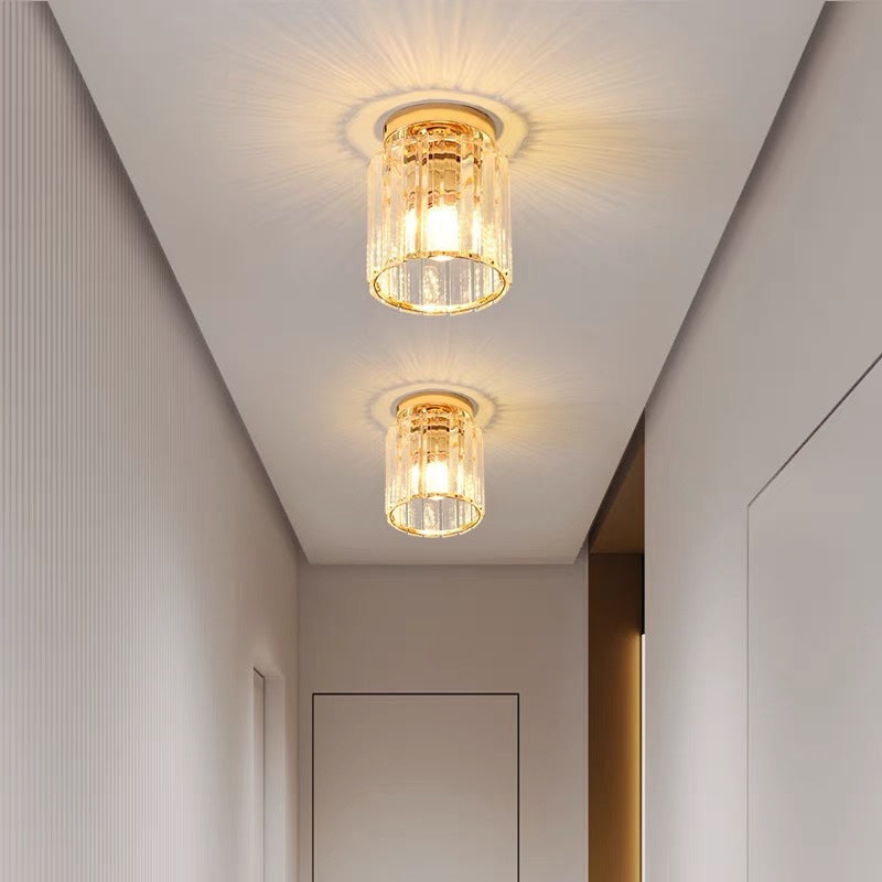 Arisha Modern Deckenleuchte Schwarz Gold Glas Schlafzimmer