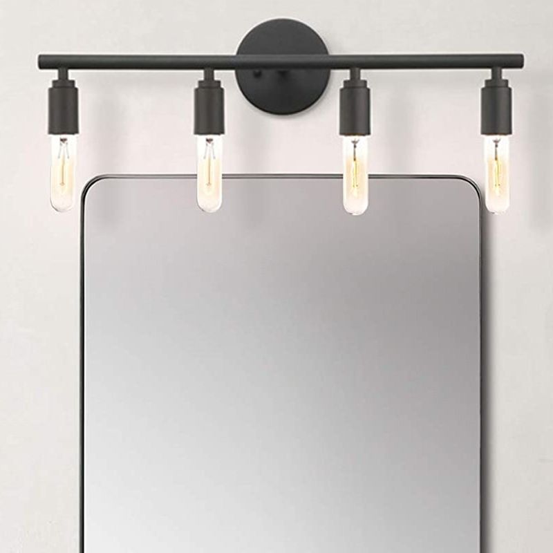 Silva Modern LED Wandleuchte Schwarz Badezimmer Metall Glas 3/4 Licht