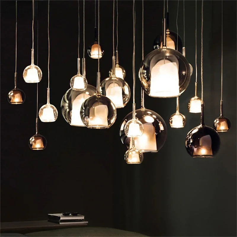 Valentina Modern Sphere LED Pendelleuchte Glas Esszimmer Bar