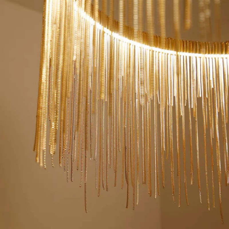 Kristy Nordisch Kronleuchter Silber/Rosegold Schlaf/Wohnzimmer