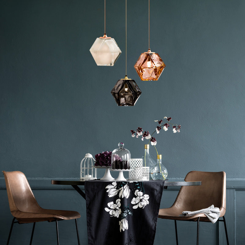 Valentina Design LED Pendelleuchte Metall/Glas Ess/Schlafzimmer