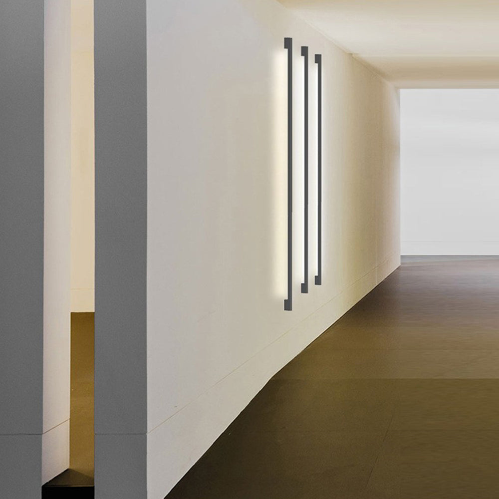 Arisha Modern LED Wandlampe Schlank Linear, Schwarz, Wohnzimmer/Innen, Metall