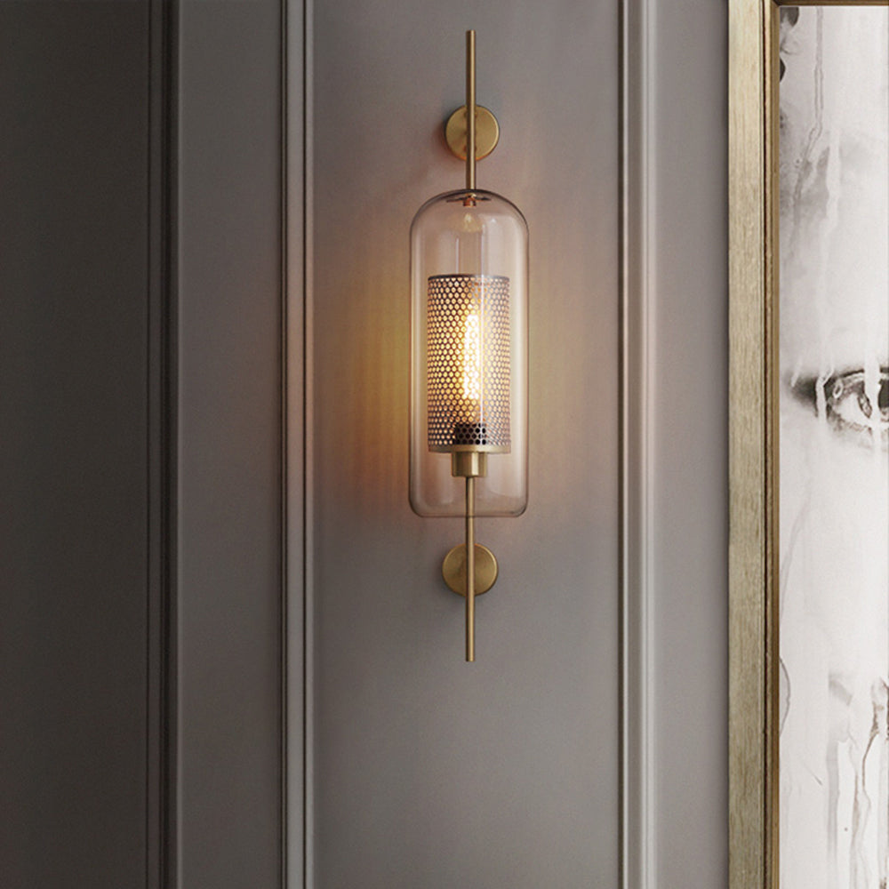 Valentina Industrial LED Wandleuchte Global, Silber/Gold, Innen