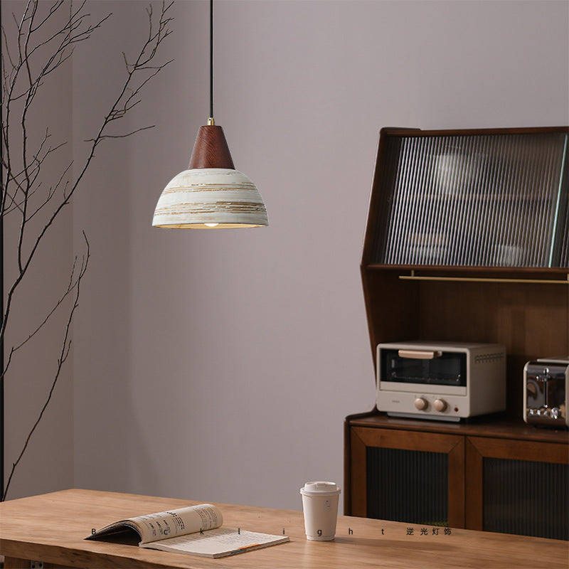 Muto Nordic LED Pendelleuchte Metall/Keramik/Holz Schlafzimmer
