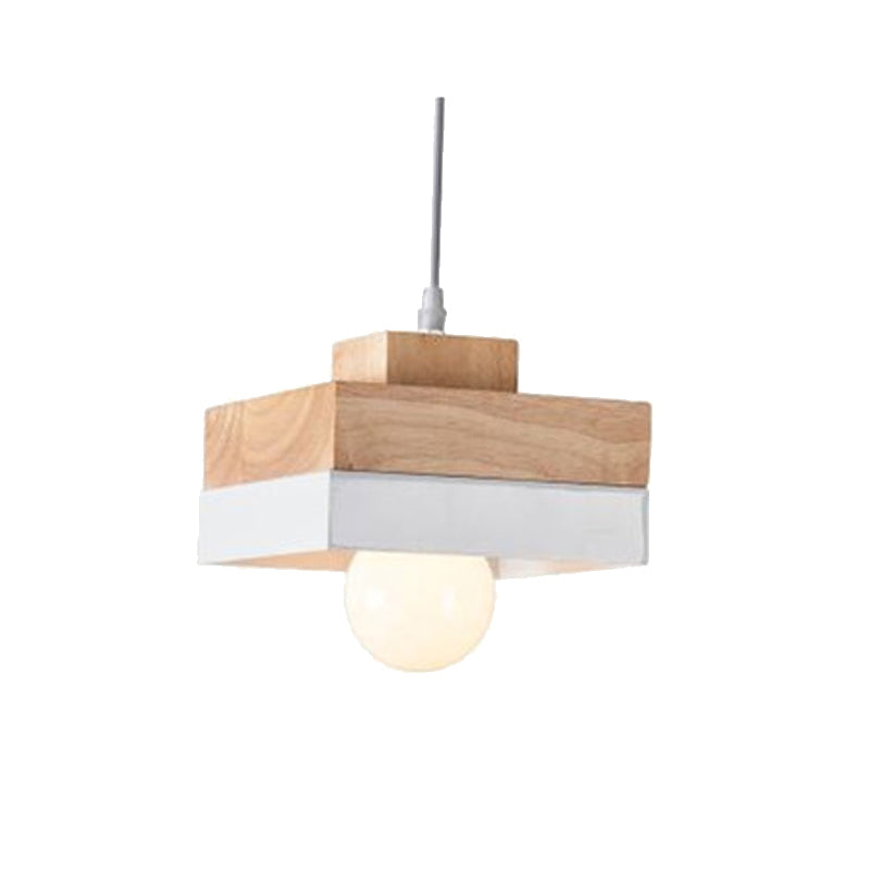Aria Pendelleuchte Wohnzimmer Esszimmer, Schwarz/Weiß, Holz Modern LED