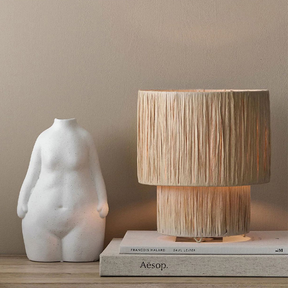 Muto Modern Küche LED Pendelleuchtehellbraun Wohn/Schlafzimmer Rattan Glas