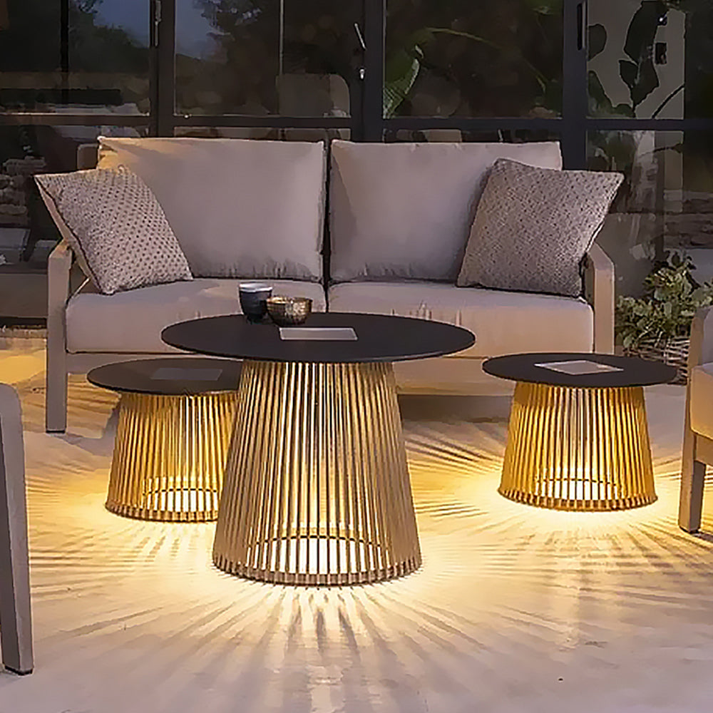 Ray Modern LED Stehleuchte Wiederaufladbar/Solar Garten Metall/Acryl Außen