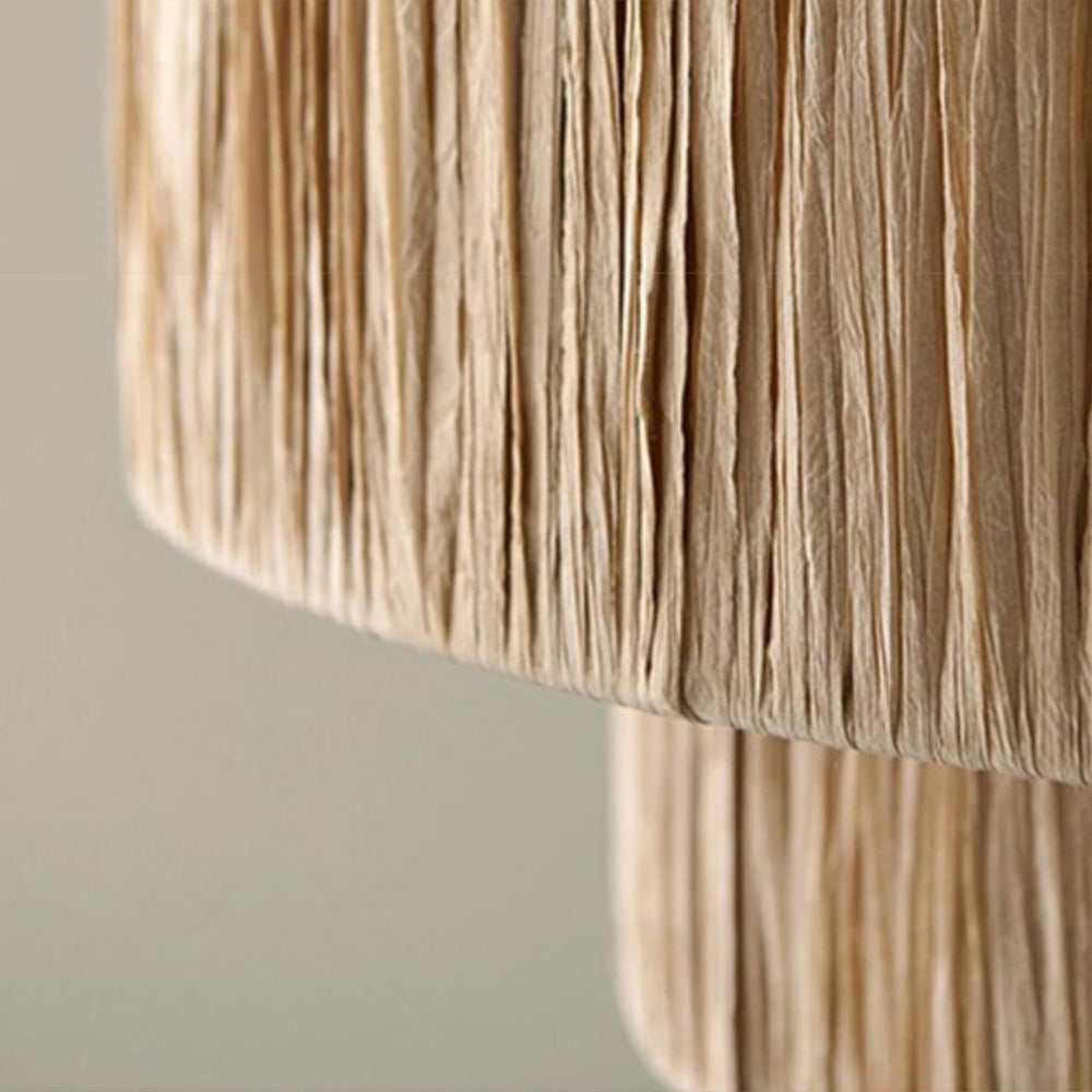 Muto Modern Küche LED Pendelleuchtehellbraun Wohn/Schlafzimmer Rattan Glas