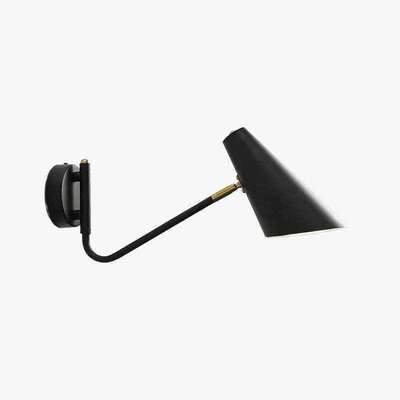 Silva Industrielle Retro Wandleuchte Eisen Schwarz/Gold