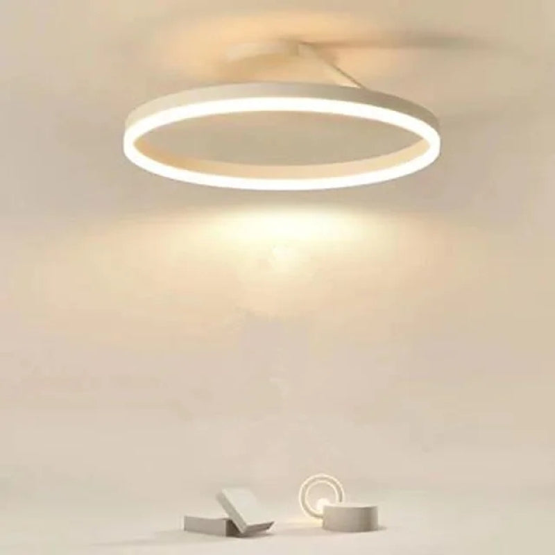Arisha Deckenleuchte Ring Modern LED Schwarz/Weiß Wohnzimmer Flur Metall