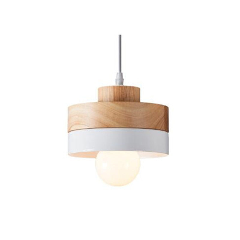 Aria Pendelleuchte Wohnzimmer Esszimmer, Schwarz/Weiß, Holz Modern LED