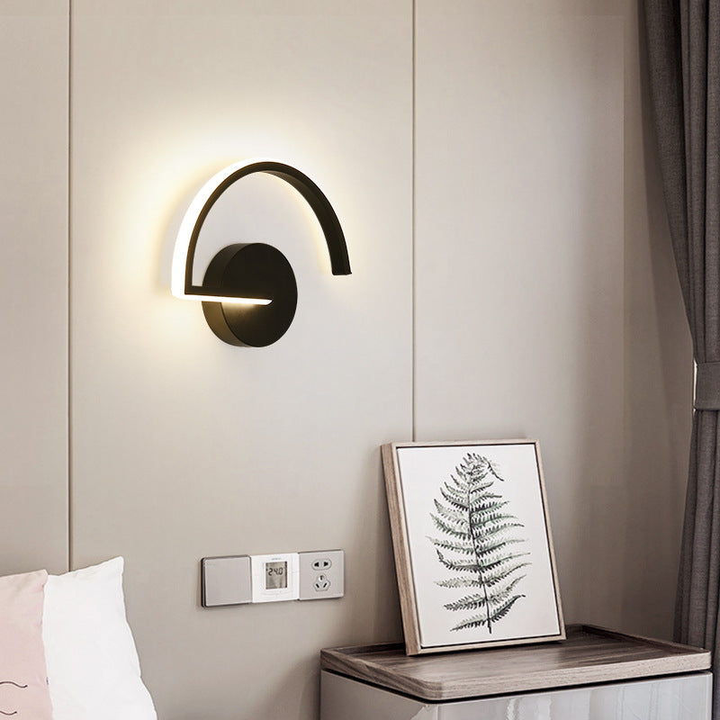 Arisha Design Wandleuchte Innen Schwarz/Weiß Schlafzimmer/Wohnzimmer Metall