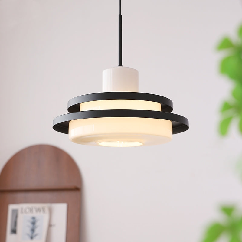 Valentina Mittleres Jahrhundert Bauhaus Pendelleuchte Glas Wohnzimmer