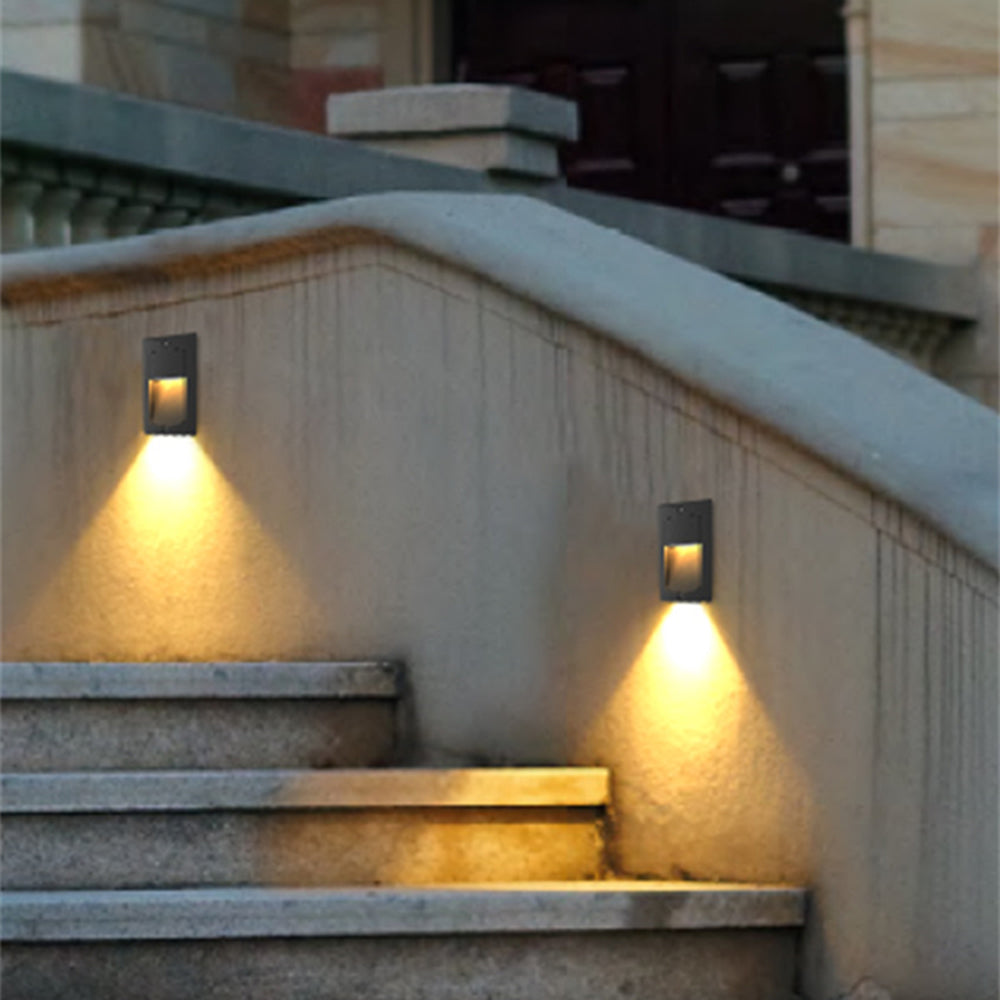 Ray Modern LED Rechteck Außenleuchte Schwarz Garten/Terrasse Metall&Acryl