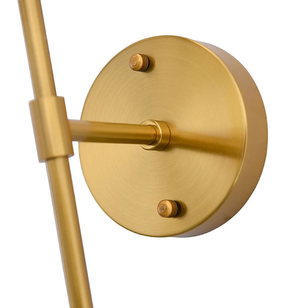 Silva Modern LED Wandleuchte Schwarz/Gold Wohnzimmer/Badezimmer