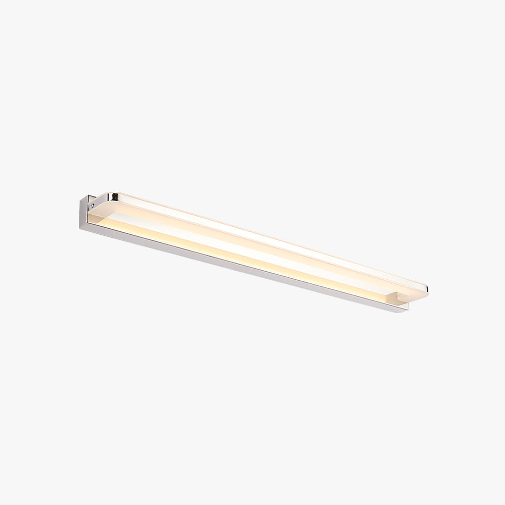 Arisha Nordic Linear Metall Spiegelfront Wandleuchte, Chrom/Schwarz, Schlafzimmer