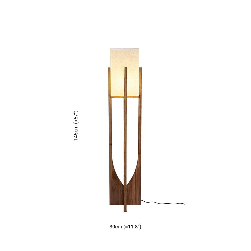 Muto Design LED Stehlampe Holzfarbe Wohn/Arbeits/Schlaf/Esszimmer Holz&Stoff