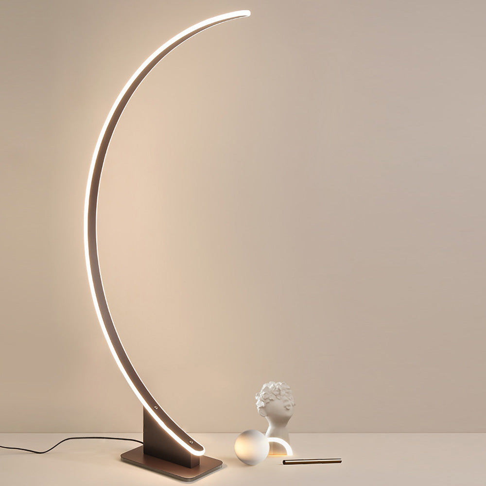 Arisha Design LED Stehlampe Weiß/Kaffee Schlaf/Wohnzimmer Metall
