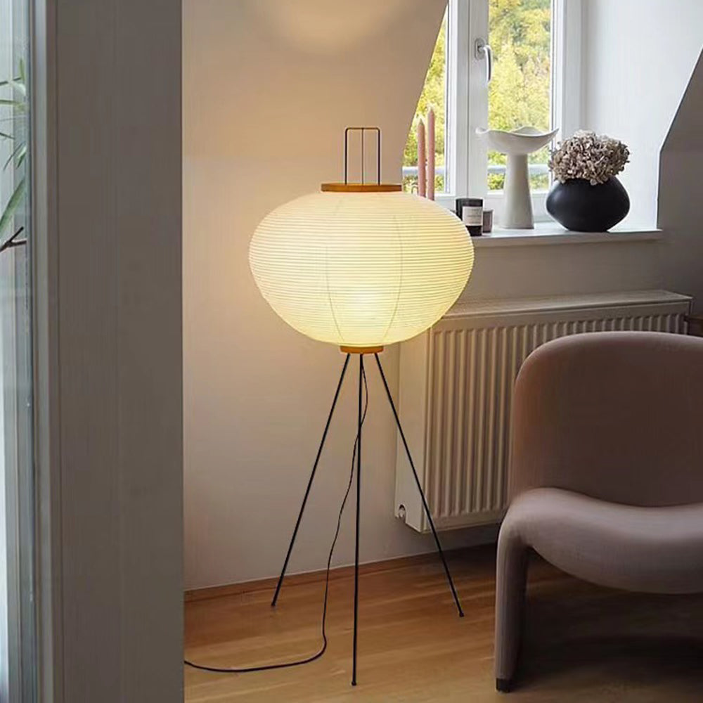 Ritta Minimalistische LED Stehleuchte Weiß Schlaf/Esszimmer Metall&Reispapier