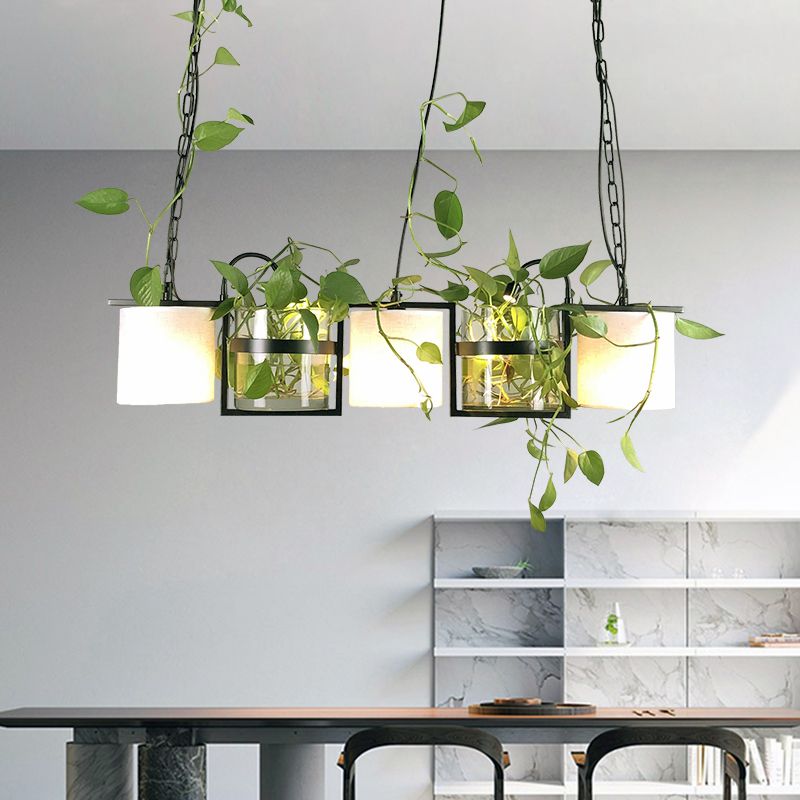 Ritta Design Zylinder LED Pendelleuchte Schwarz Wohn/Schlaf/Esszimmer Metall&Glas 90CM Lang