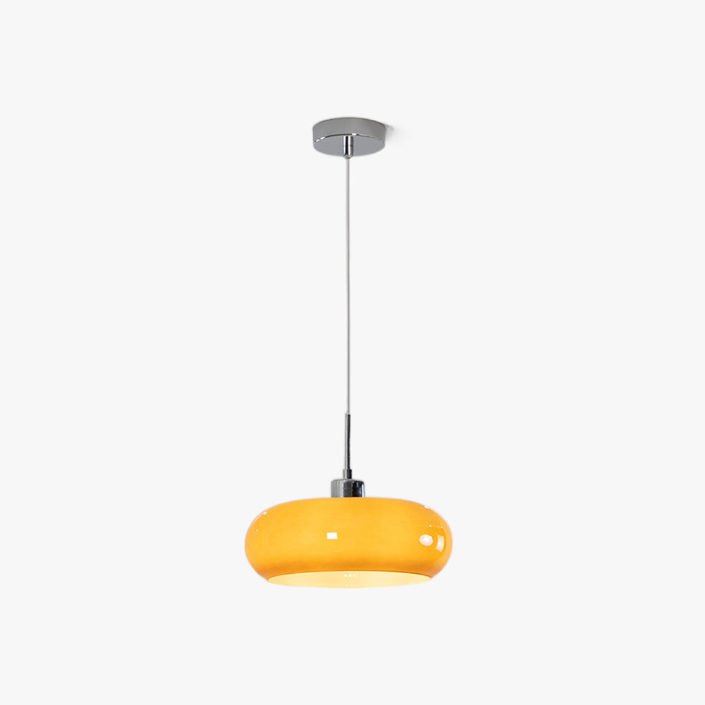 Aria Modern LED Pendelleuchte Weiß Glas Schlaf/Wohnzimmer