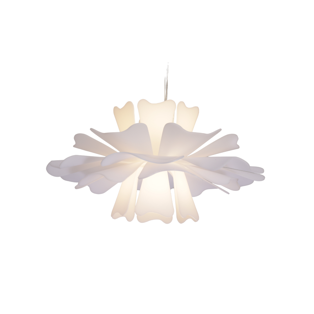Aria Moderne Pendelleuchte Blumen Weiß, Metall/Acryl Esszimmer/Wohnzimmer