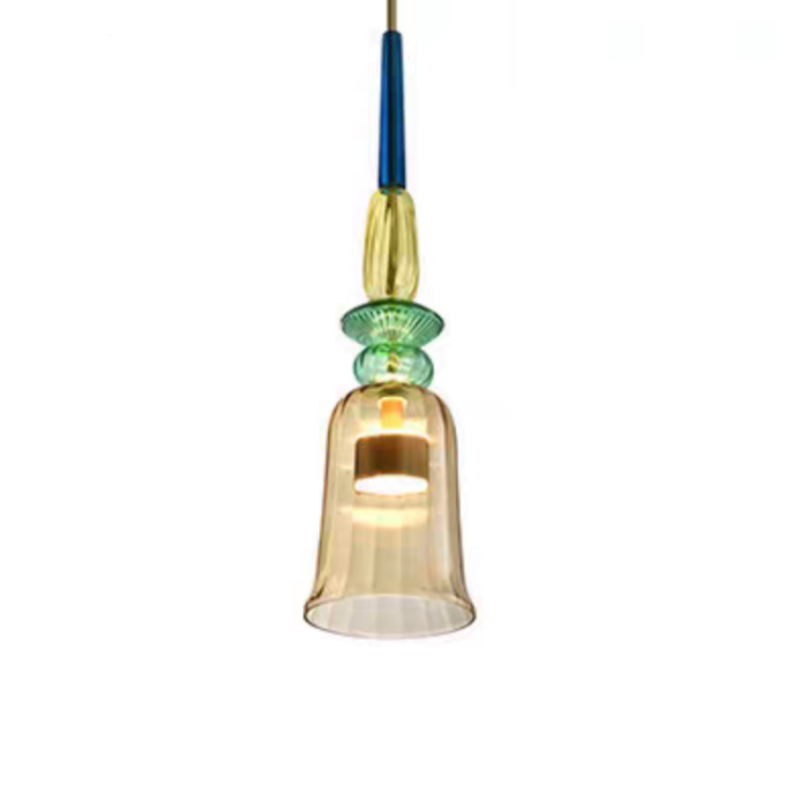 Valentina Modern LED Tasse Glas Pendelleuchte 6 Farben Wohnzimmer