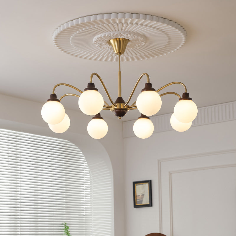 Valentina Französischer LED Kronleuchter Chrom Gold Wohnzimmer/Schlafzimmer