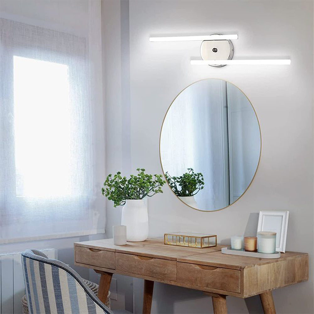 Arisha Modern Double Linear Metal Wandleuchte, Schwarz/Silber