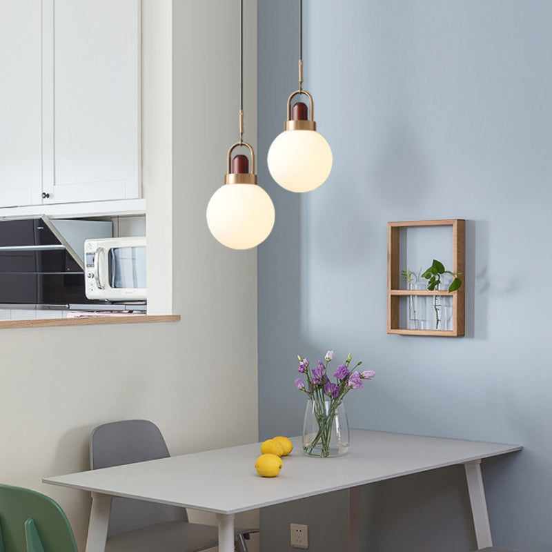 Valentina Modern LED Pendelleuchte Metall Holz Glas Schlafzimmer Esszimmer
