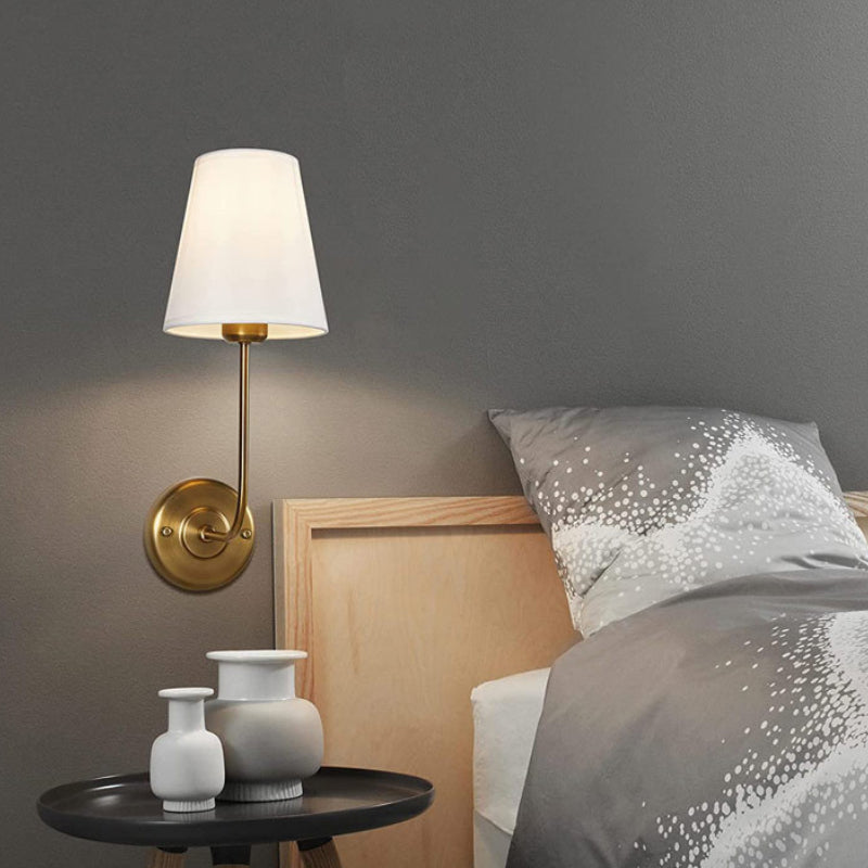 Arisha Modern Metall Textil Innenbereich Wandleucht Schlafzimmer