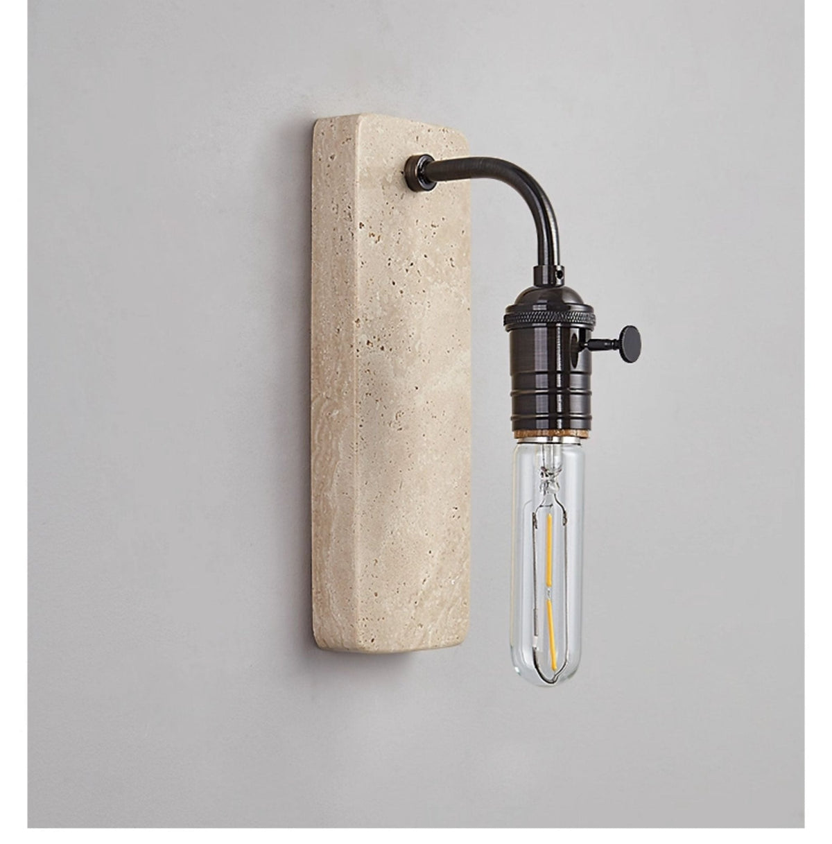 Alistair Industrial Stone Wandleuchte
