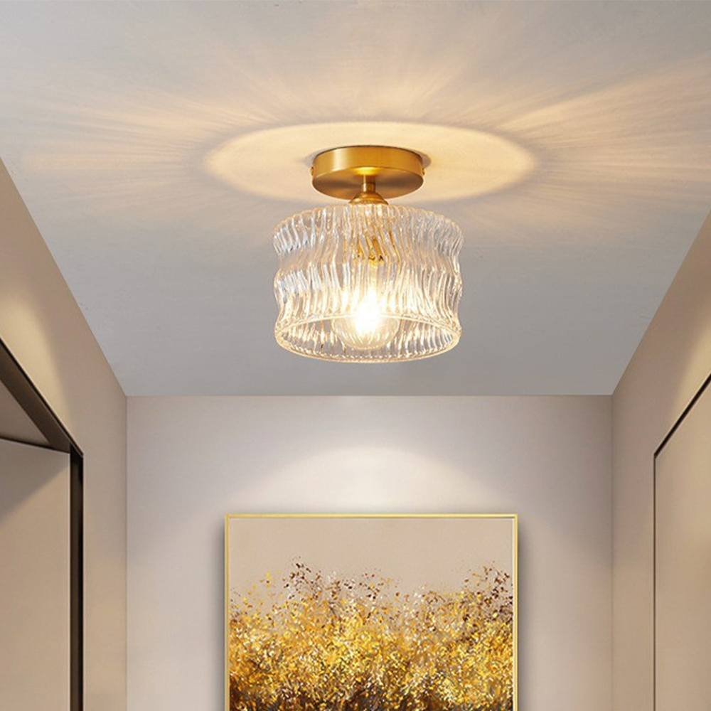 Arisha Luxuriöse Deckenleuchte Metall Glas Flur