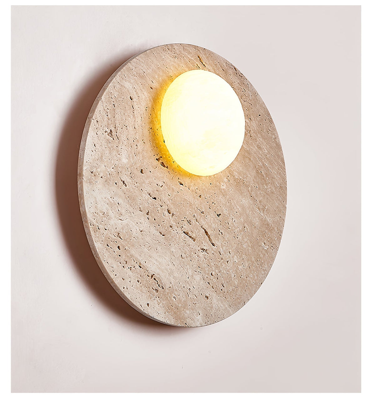 Vizoriel Travertine-Wandleuchte